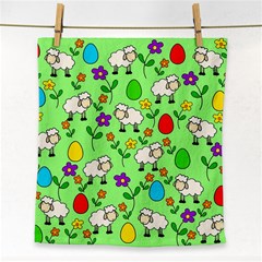 Easter Lamb Face Towel by Valentinaart