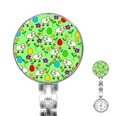 Easter Lamb Stainless Steel Nurses Watch by Valentinaart