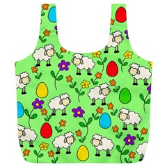 Easter Lamb Full Print Recycle Bags (l)  by Valentinaart