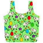 Easter lamb Full Print Recycle Bags (L)  Back