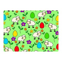 Easter Lamb Double Sided Flano Blanket (mini)  by Valentinaart