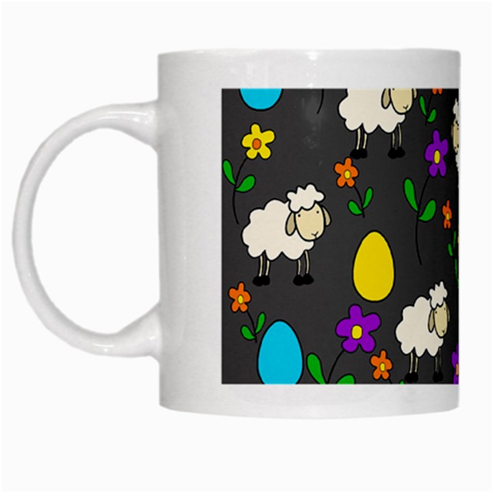 Easter lamb White Mugs