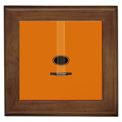 Minimalism Art Simple Guitar Framed Tiles by Mariart