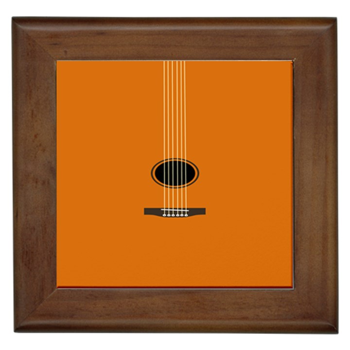 Minimalism Art Simple Guitar Framed Tiles