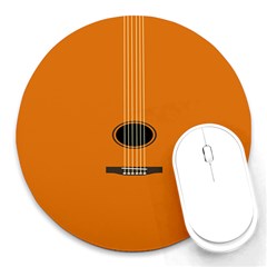 Minimalism Art Simple Guitar Round Mousepads by Mariart