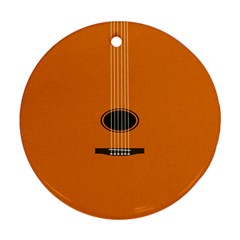 Minimalism Art Simple Guitar Ornament (round) by Mariart