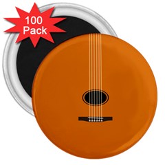 Minimalism Art Simple Guitar 3  Magnets (100 Pack) by Mariart