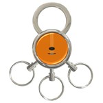 Minimalism Art Simple Guitar 3-Ring Key Chains Front