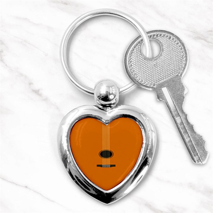 Minimalism Art Simple Guitar Key Chains (Heart) 