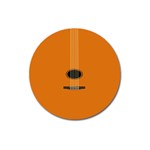 Minimalism Art Simple Guitar Magnet 3  (Round) Front