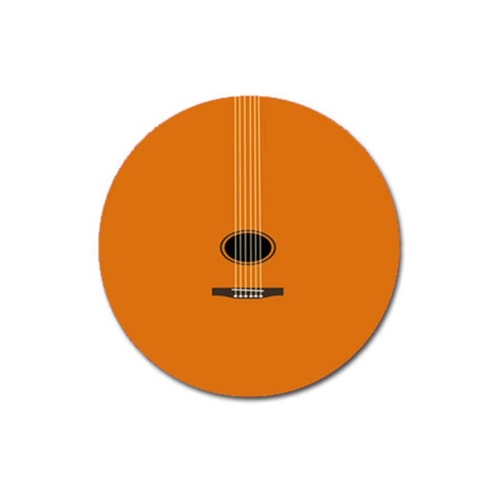 Minimalism Art Simple Guitar Magnet 3  (Round)