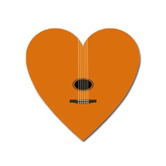 Minimalism Art Simple Guitar Heart Magnet by Mariart