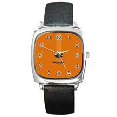 Minimalism Art Simple Guitar Square Metal Watch by Mariart