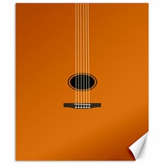 Minimalism Art Simple Guitar Canvas 8  X 10  by Mariart