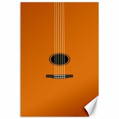 Minimalism Art Simple Guitar Canvas 12  X 18   by Mariart