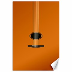 Minimalism Art Simple Guitar Canvas 24  X 36  by Mariart