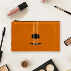 Minimalism Art Simple Guitar Cosmetic Bag (medium)  by Mariart