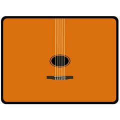 Minimalism Art Simple Guitar Fleece Blanket (large)  by Mariart