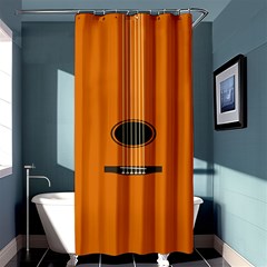 Minimalism Art Simple Guitar Shower Curtain 36  X 72  (stall)  by Mariart