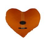 Minimalism Art Simple Guitar Standard 16  Premium Heart Shape Cushions Front