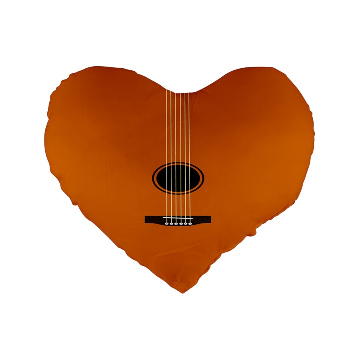 Minimalism Art Simple Guitar Standard 16  Premium Heart Shape Cushions