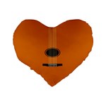 Minimalism Art Simple Guitar Standard 16  Premium Heart Shape Cushions Back