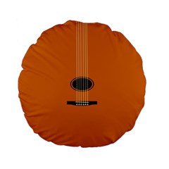 Minimalism Art Simple Guitar Standard 15  Premium Flano Round Cushions by Mariart