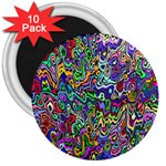 Colorful Abstract Paint Rainbow 3  Magnets (10 pack)  Front