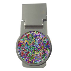 Colorful Abstract Paint Rainbow Money Clips (round)  by Mariart