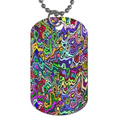 Colorful Abstract Paint Rainbow Dog Tag (two Sides) by Mariart