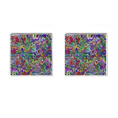 Colorful Abstract Paint Rainbow Cufflinks (square) by Mariart