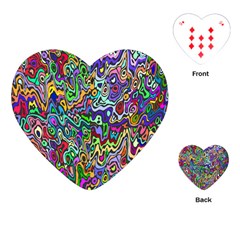 Colorful Abstract Paint Rainbow Playing Cards (heart)  by Mariart