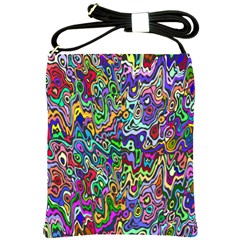 Colorful Abstract Paint Rainbow Shoulder Sling Bags by Mariart