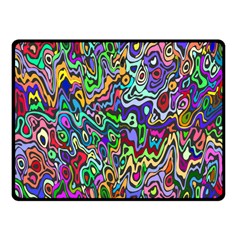 Colorful Abstract Paint Rainbow Fleece Blanket (small)