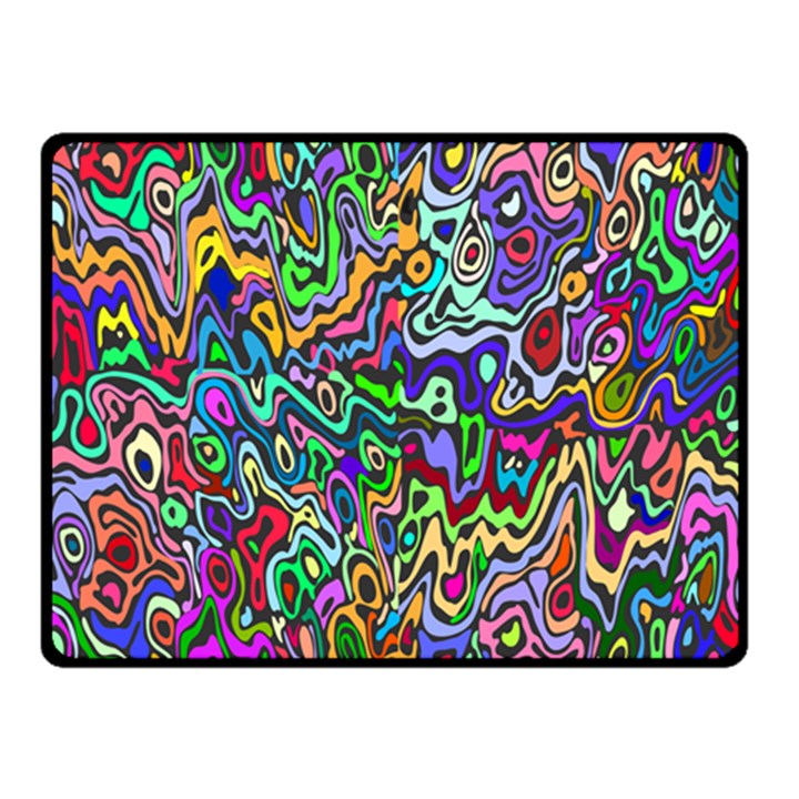 Colorful Abstract Paint Rainbow Fleece Blanket (Small)