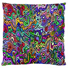 Colorful Abstract Paint Rainbow Large Cushion Case (two Sides) by Mariart