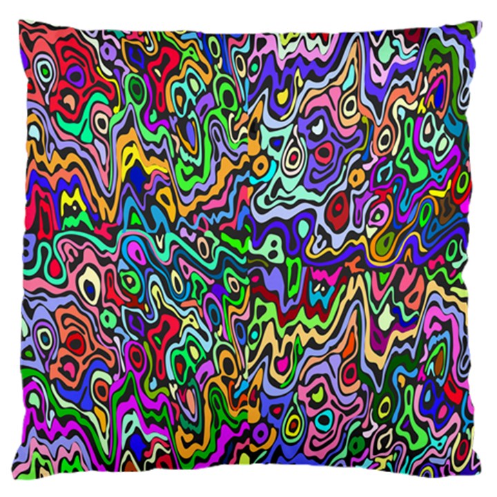 Colorful Abstract Paint Rainbow Large Cushion Case (Two Sides)