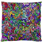 Colorful Abstract Paint Rainbow Large Cushion Case (Two Sides) Back