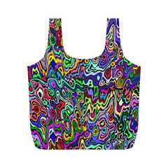 Colorful Abstract Paint Rainbow Full Print Recycle Bags (m)  by Mariart