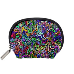 Colorful Abstract Paint Rainbow Accessory Pouches (small)  by Mariart