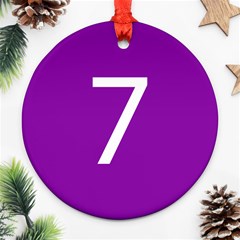 Number 7 Purple Ornament (round) by Mariart