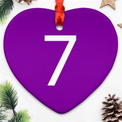 Number 7 Purple Ornament (heart)