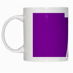 Number 7 Purple White Mugs by Mariart