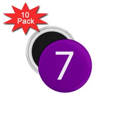 Number 7 Purple 1 75  Magnets (10 Pack)  by Mariart