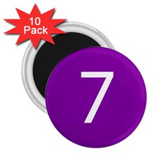 Number 7 Purple 2 25  Magnets (10 Pack) 