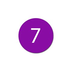 Number 7 Purple Golf Ball Marker (4 Pack) by Mariart