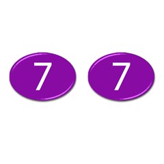 Number 7 Purple Cufflinks (oval) by Mariart