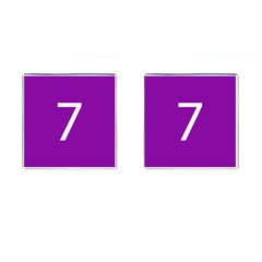 Number 7 Purple Cufflinks (square) by Mariart