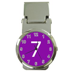 Number 7 Purple Money Clip Watches by Mariart