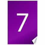 Number 7 Purple Canvas 12  x 18   11.88 x17.36  Canvas - 1